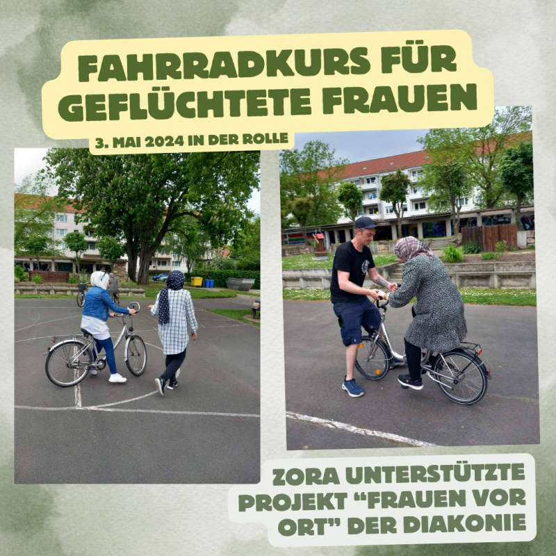 Fahrradkurs für geflüchtete Frauen